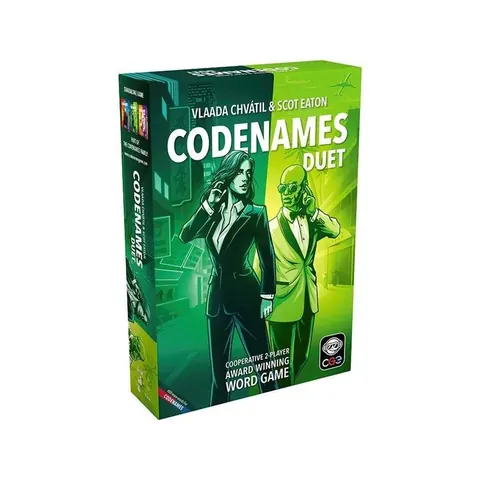 Codenames: Duet box: two secret agents on a green cover