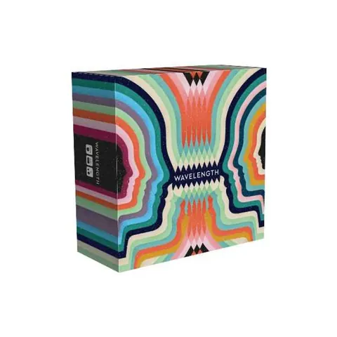 Wavelength box covered in bright, rippling bands of colour
